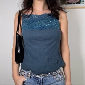 Vintage Teal Y2k Cami
